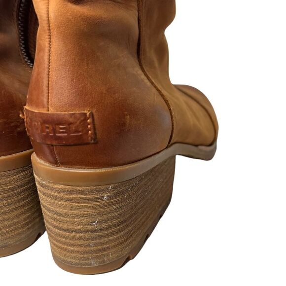 Sorel Cate Iced Tea Women’s Brown Leather Waterproof Ankle Boot Size 11 - Picture 9 of 11